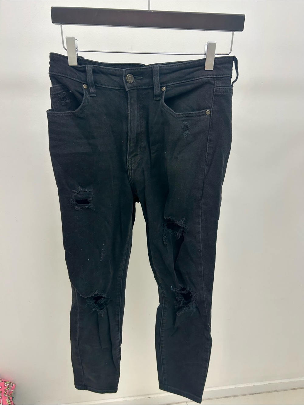 Black Distressed Jeans
